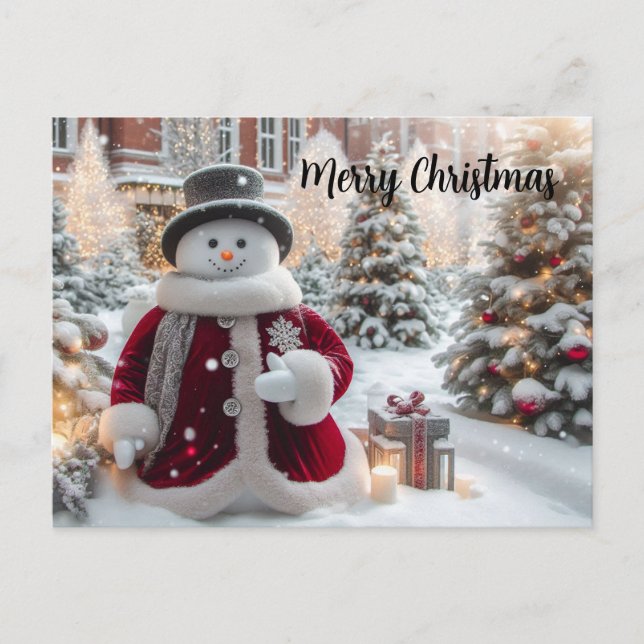 Carte Postale Cute Christmas Snowman (Devant)