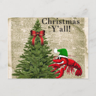 Carte Postale Cute Crawfish C’est Noël Vous êtes tous