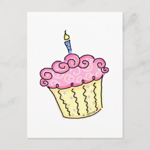 Carte Postale Cute Cupcake