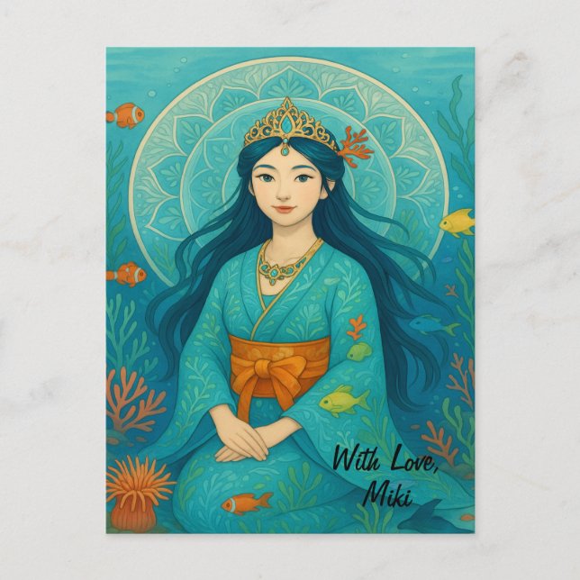 Carte Postale Cute Cute Whismusical Underwater Princesse (Devant)