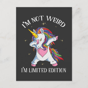 Carte Postale Cute Dabbing Unicorn Kid Limited Edition Fille