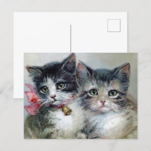 Carte Postale Cute et Cuter, chatons adorables,
