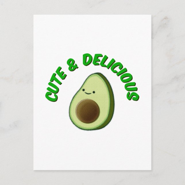 Carte Postale Cute Et Délicieux Avocado (Devant)
