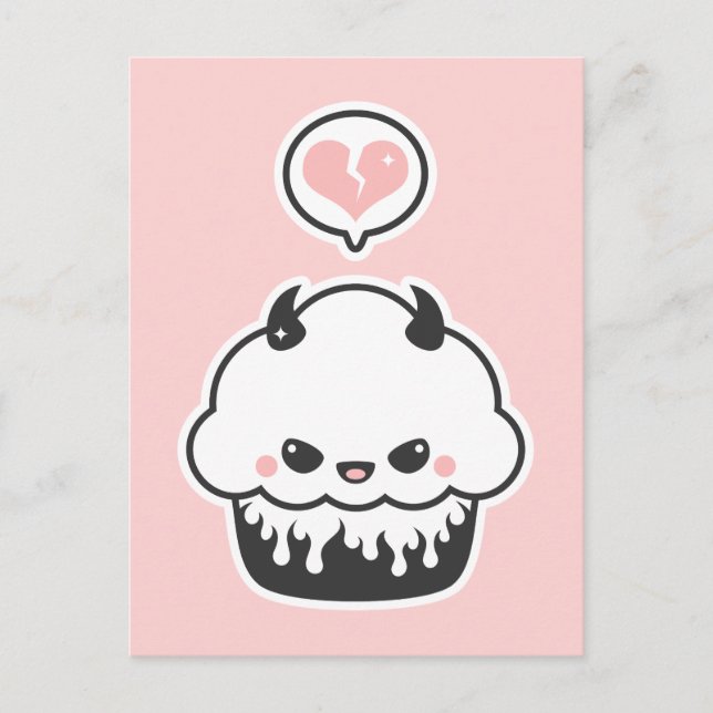 Carte Postale Cute Evil Cupcake (Devant)
