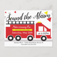 Cute Fire Truck Vehicle Confetti 1er anniversaire