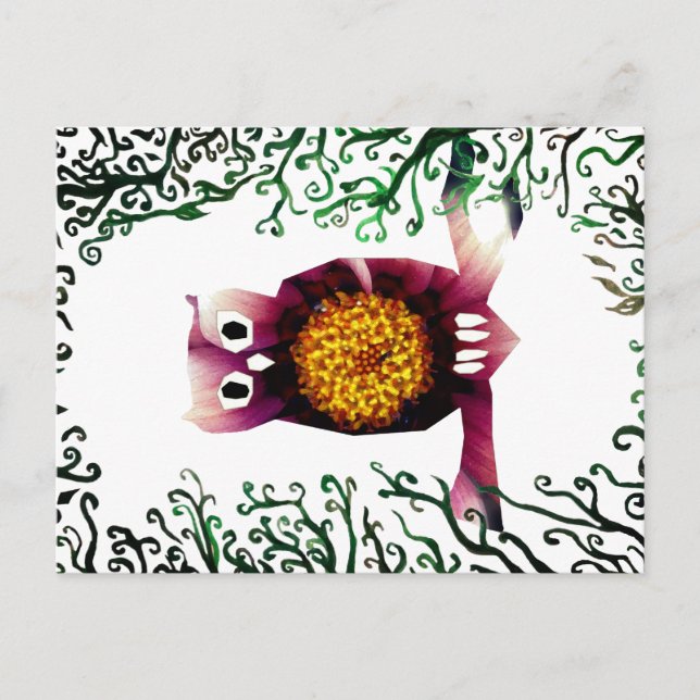 Carte postale Cute Floral Owl (Devant)