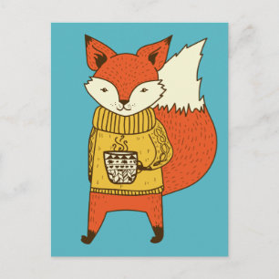 Carte postale Cute Fox