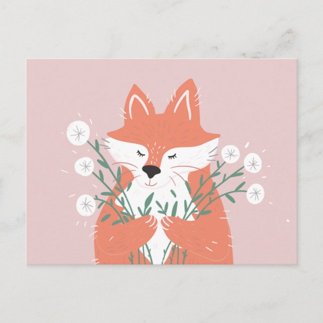 Carte Postale Cute Fox (Devant)