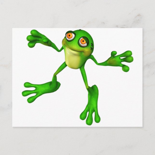 Carte Postale Cute Froggy verte (Devant)