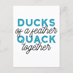 Carte Postale Cute Funny Canards Puns Conception de devis