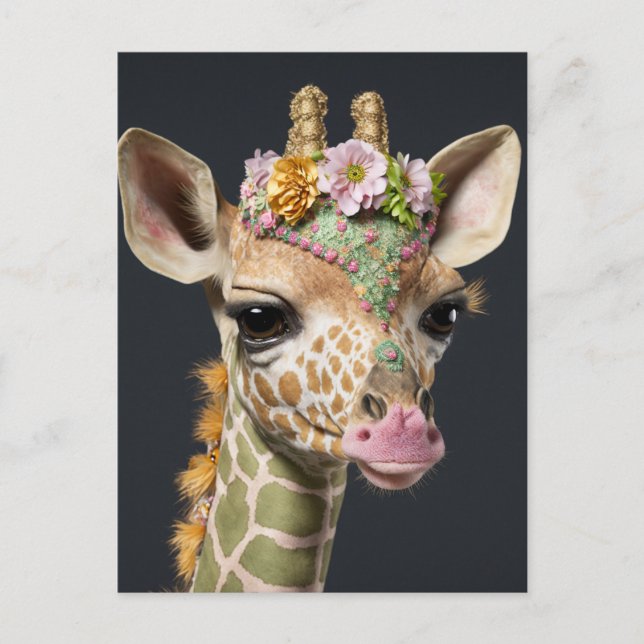Carte Postale Cute Giraffe (Devant)