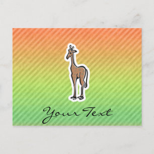 Carte Postale Cute Giraffe ; Colorul
