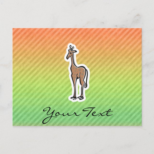 Carte Postale Cute Giraffe ; Colorul (Devant)