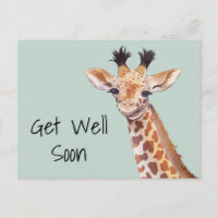 Cute Giraffe Get Well Soon Personnalisé 