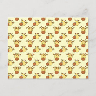 Carte Postale Cute Giraffe Motif. Animaux caricaturaux.