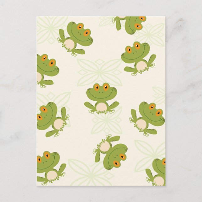 Carte Postale Cute Green Frog (Devant)