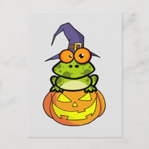 Carte Postale Cute grenouille Halloween
