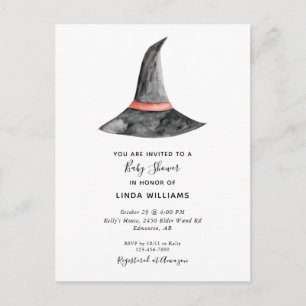 Carte Postale Cute Halloween Baby shower Witch's Casquette Simpl