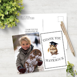 Carte Postale Cute Hamster Kindergarten Merci de diplôme