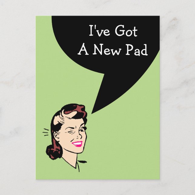 Carte Postale Cute J'ai Déplacé Nouveau PC d'Adres (Devant)