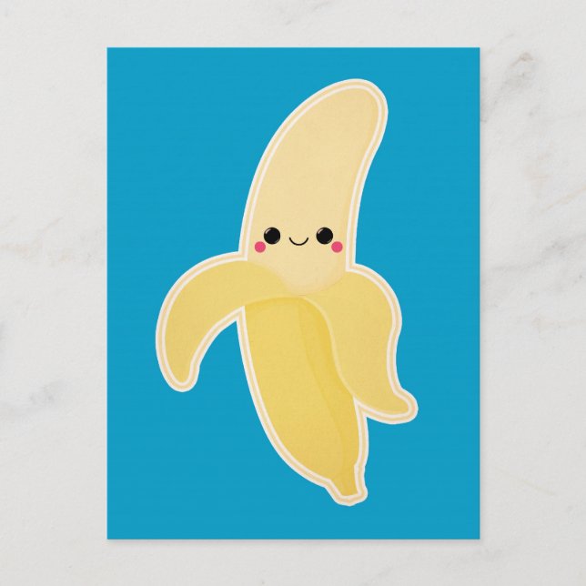Carte Postale Cute Kawaii Banana (Devant)