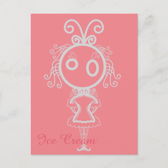 Carte Postale Cute Kawaii Cartoon Girl (Devant)