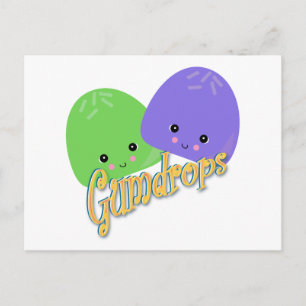 Carte Postale Cute Kawaii Gumdrops