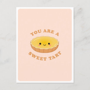 Carte Postale Cute Kawaii Oeuf Tarte Dessert Alimentation Pun Ai