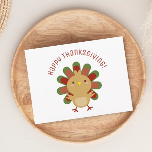 Carte Postale Cute Kawaii Turquie Bon thanksgiving