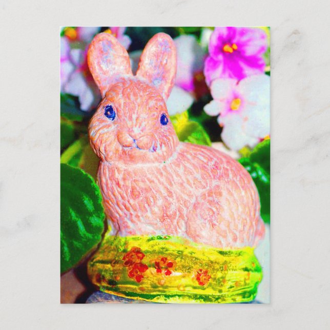 Carte Postale Cute Kitschy Bunny Rabbit (Devant)