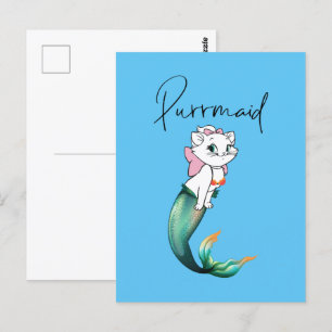 Carte Postale Cute Kitten Purrmaid - Fun Mermaid Design de chat