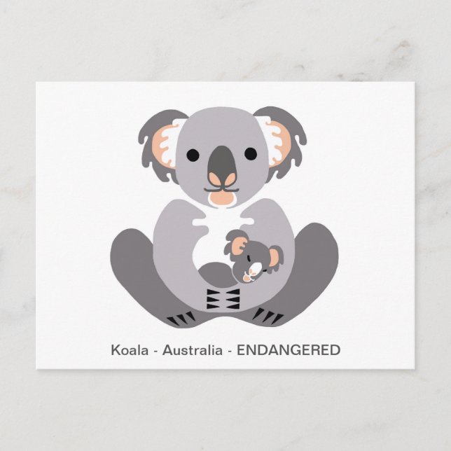 Carte Postale Cute KOALA - Amoureux des animaux - Faune - Marsup (Devant)