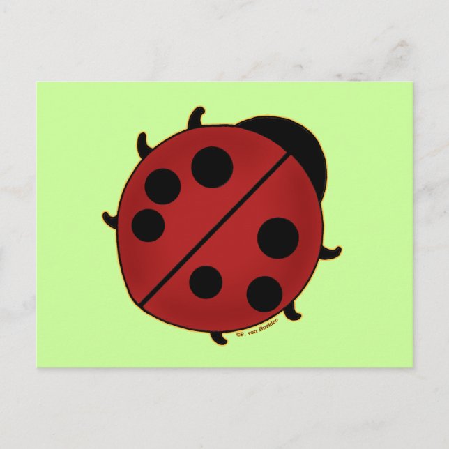 Carte Postale Cute Ladybug (Devant)