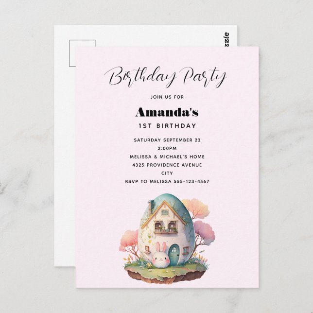 Carte Postale Cute Lapin Lapin Japonais Style Kawaii (Devant / Derrière)