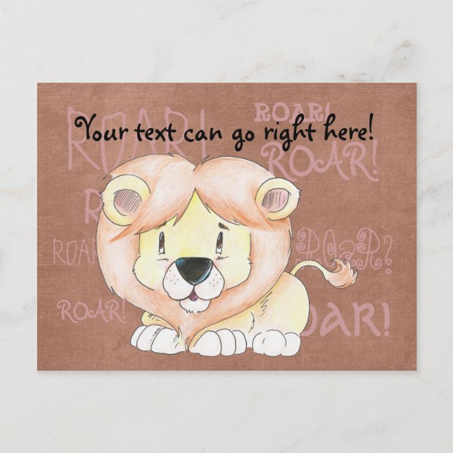 Carte postale Cute Lion (Devant)
