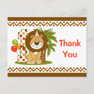 Carte Postale Cute Lion 1er anniversaire