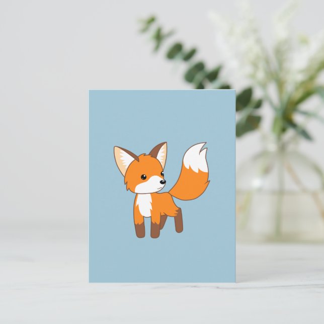 Carte Postale Cute Little Fox (Debout devant)