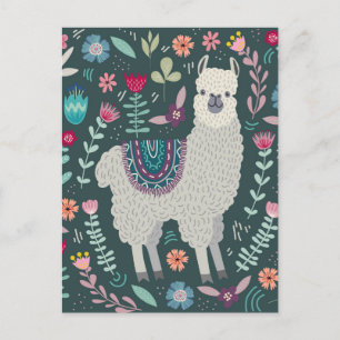 Carte Postale Cute Llama