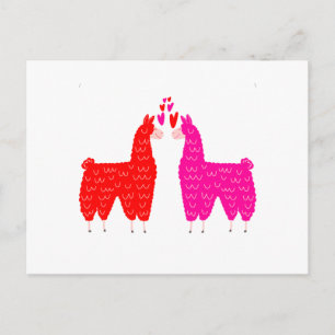 Carte Postale Cute Llama Couple