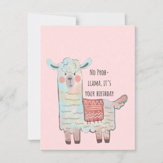 Carte Postale Cute llama, dessin animal alpaga
