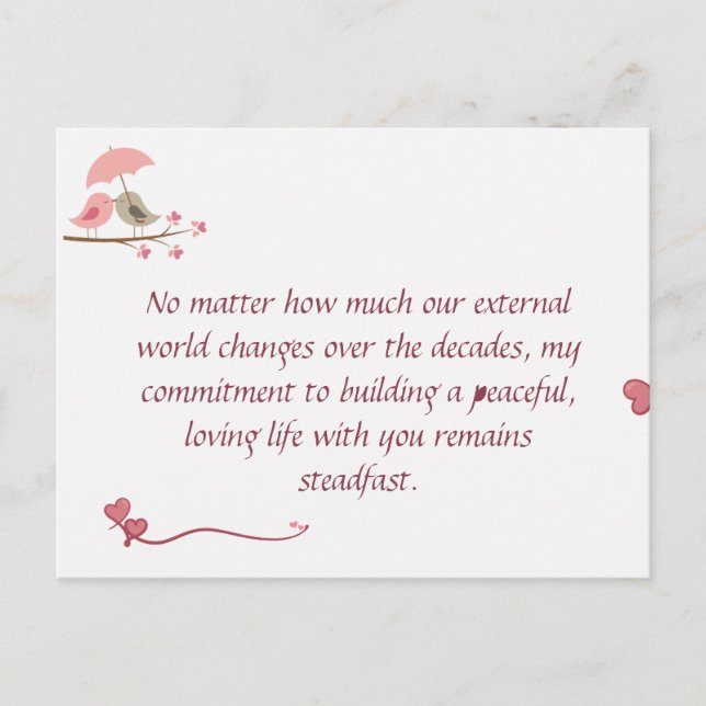 Carte Postale Cute Love Birds Postcard | Shared Future & Growth  (Devant)