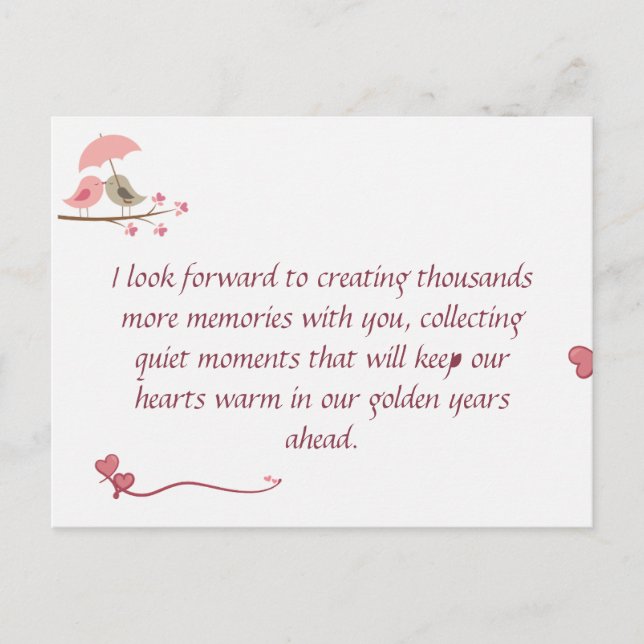 Carte Postale Cute Love Birds Postcard | Shared Future & Growth  (Devant)