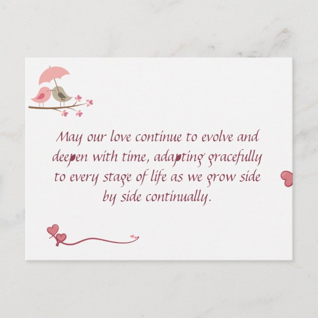Carte Postale Cute Love Birds Postcard | Shared Future & Growth  (Devant)