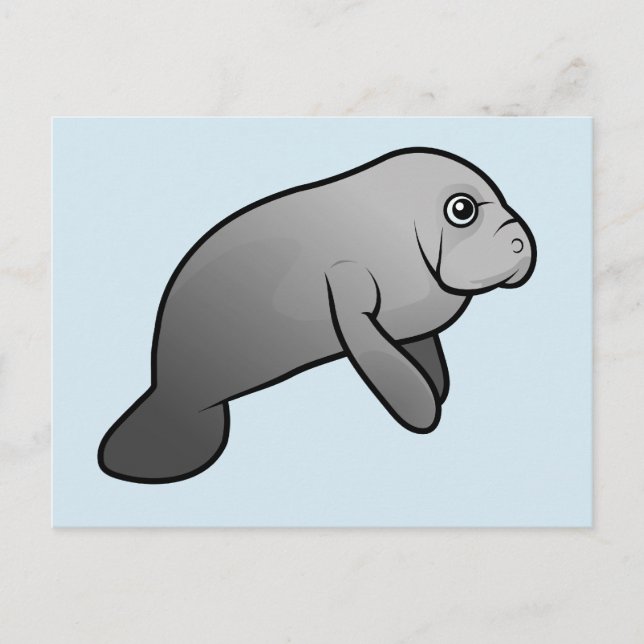 Carte Postale Cute Manatee (Devant)