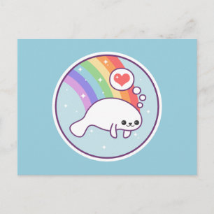Carte Postale Cute Manatee