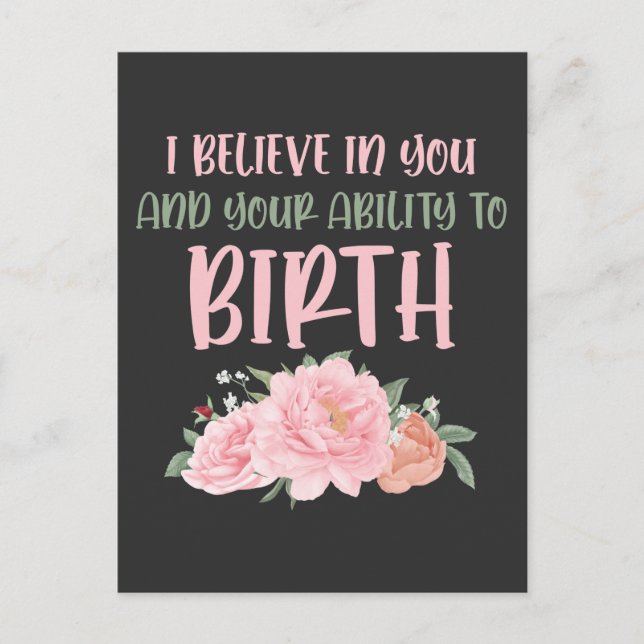 Carte Postale Cute Midwife Baby Catcher Birth (Devant)