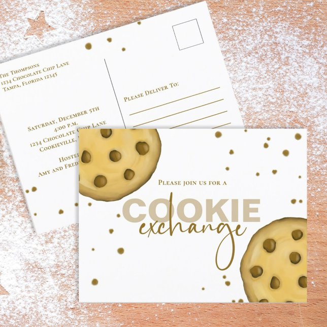 Carte Postale Cute Modern Cookie Exchange Whimssamusant (Créateur téléchargé)