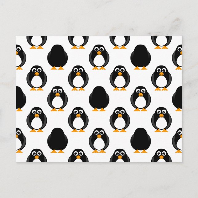 Carte Postale Cute Motif Penguin (Devant)