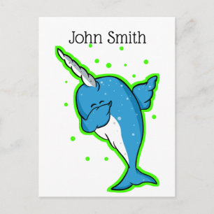 Carte Postale Cute Narwhal Dabbing
