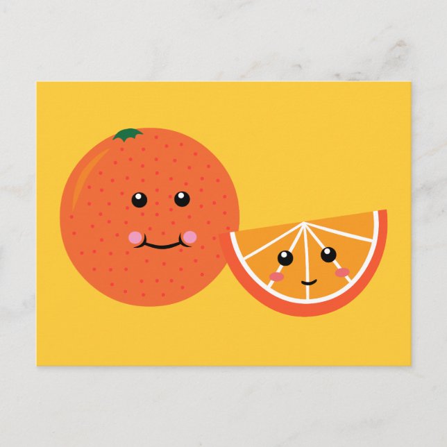 Carte Postale Cute Orange (Devant)